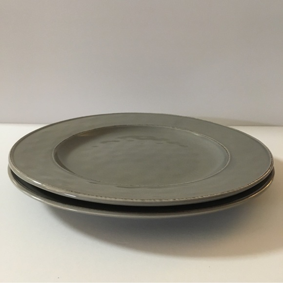 2 Pier 1 Imports Martillo Fog Stoneware Round Dinner Plates - Picture 3 of 14